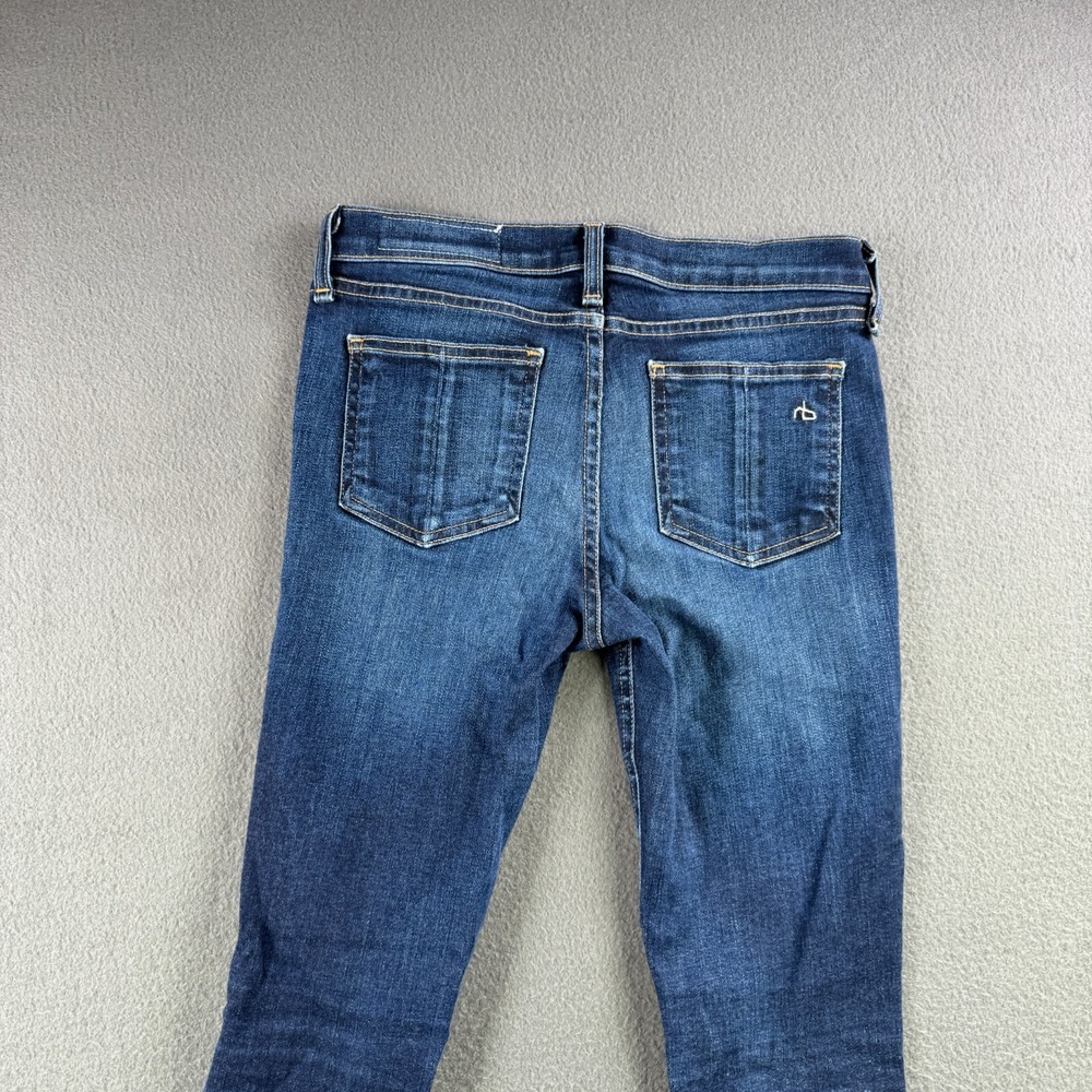 Rag & Bone "Kensington" Jeans Women 26 Skinny Whiskered Stretch 28x29 Low Rise - Picture 7 of 11